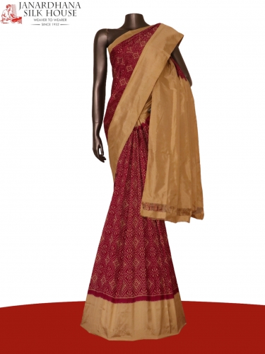 Exclusive Classic Handloom Ikat Patola Silk Saree